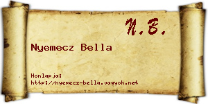 Nyemecz Bella névjegykártya